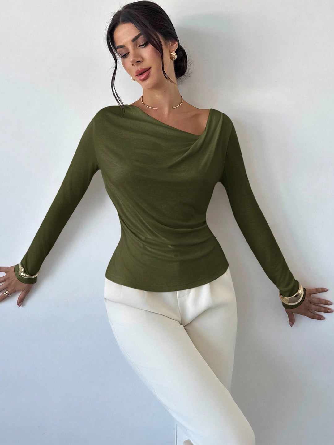Tricou SHEIN, kaki