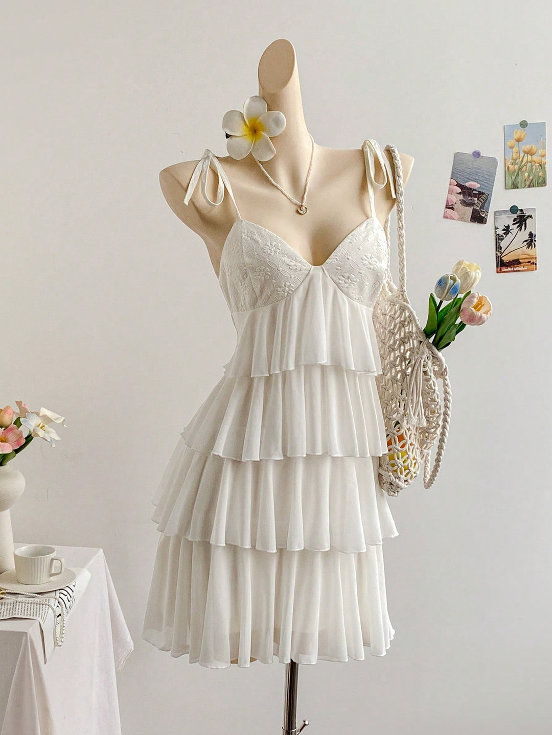 Rochie mini SHEIN, bej