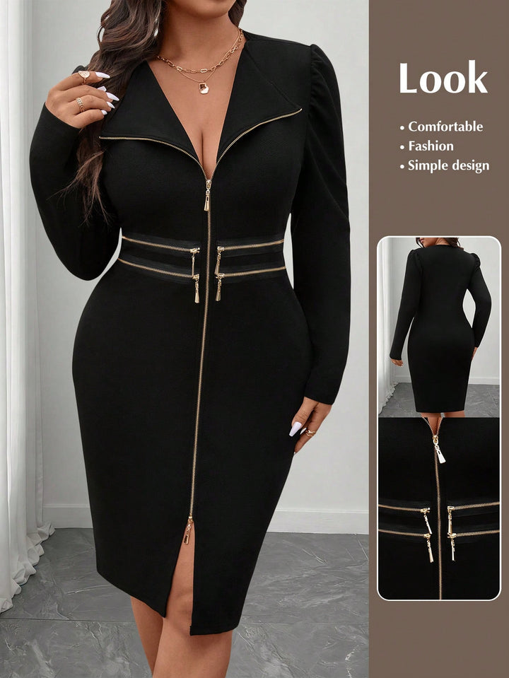 Rochie midi  SHEIN, negru