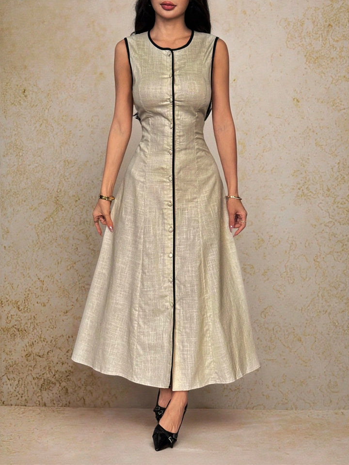 Rochie maxi SHEIN, bej