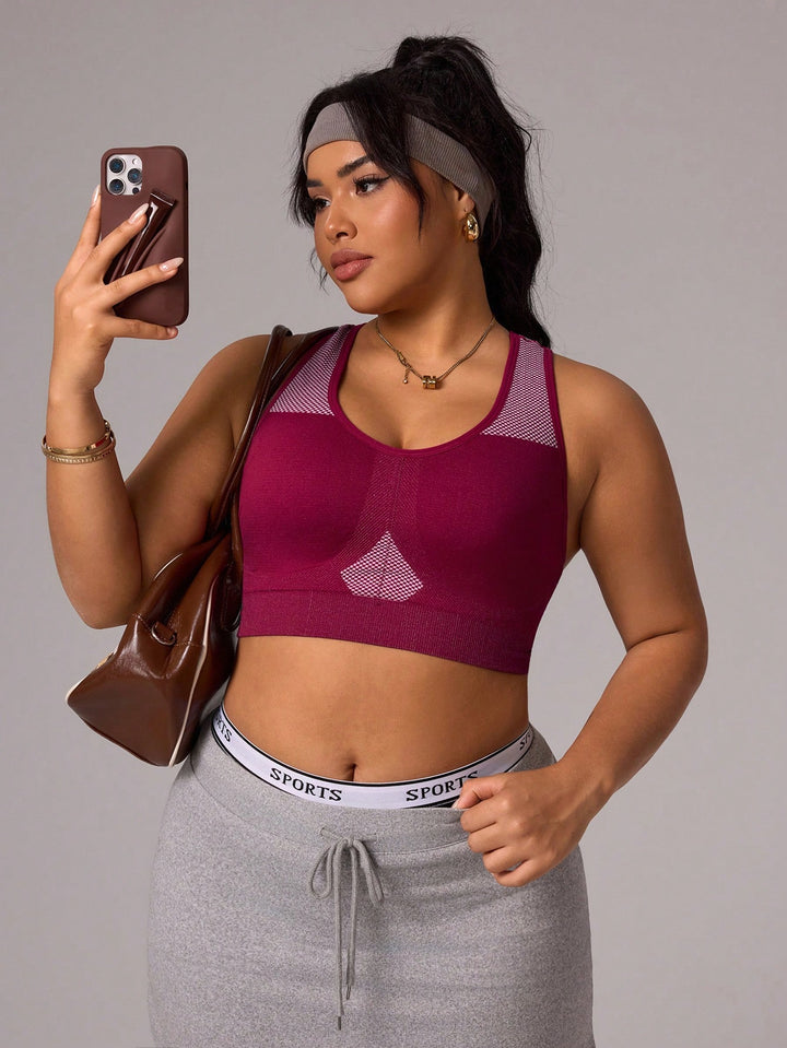 Sutien sport SHEIN, vișiniu
