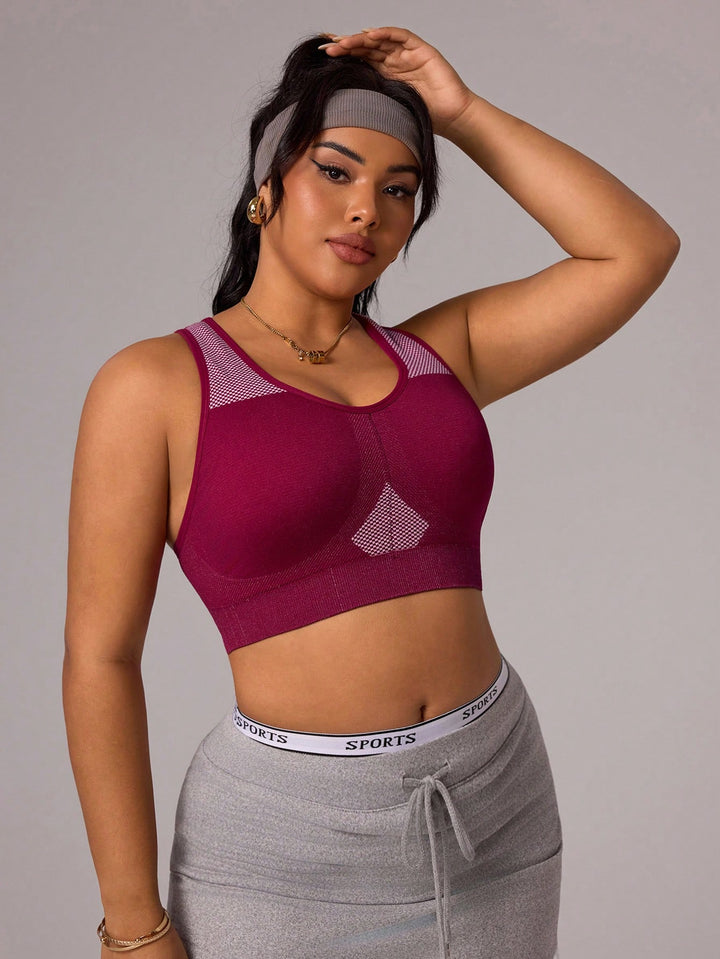 Sutien sport SHEIN, vișiniu