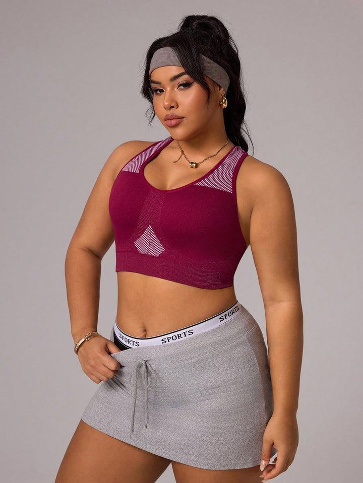 Sutien sport SHEIN, vișiniu