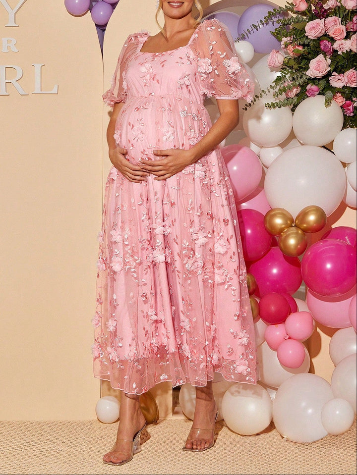 SHEIN maxi ruha, rózsaszín