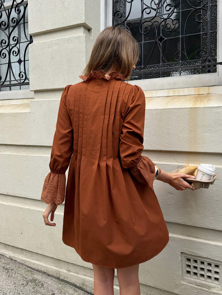SHEIN mini ruha, barna