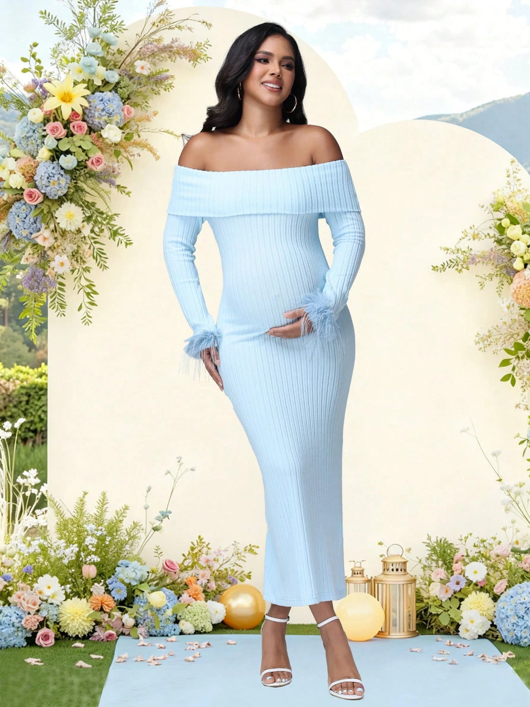 Rochie maxi SHEIN, albastru