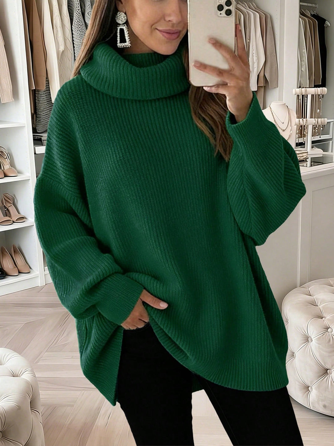 Pulover SHEIN, verde