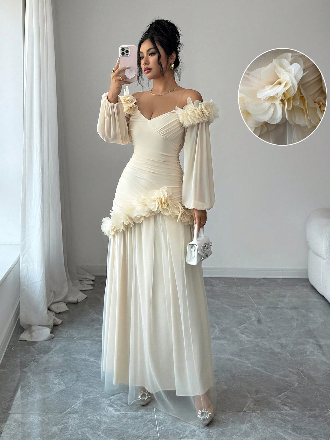 Rochie maxi SHEIN, portocaliu