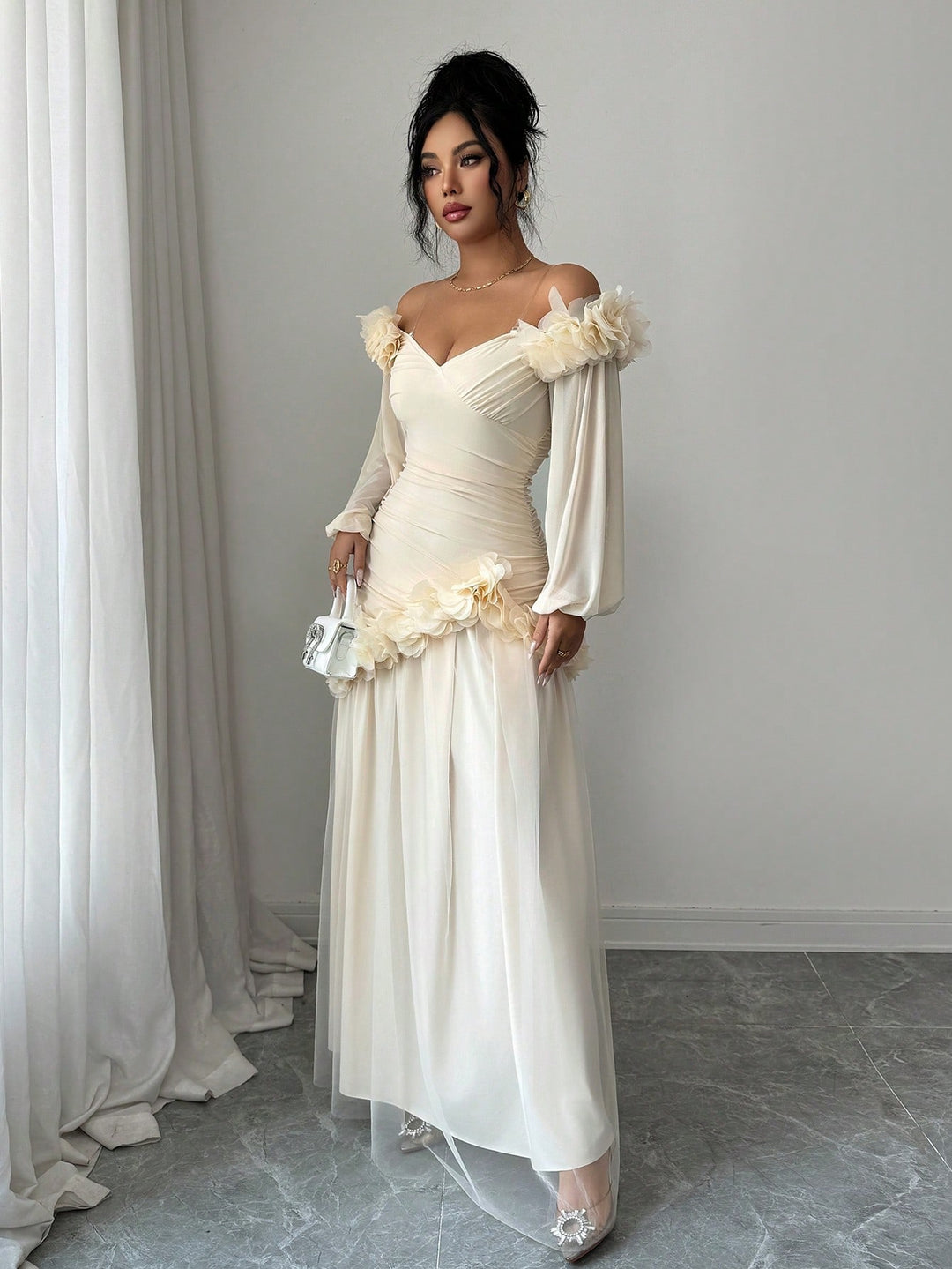 Rochie maxi SHEIN, portocaliu