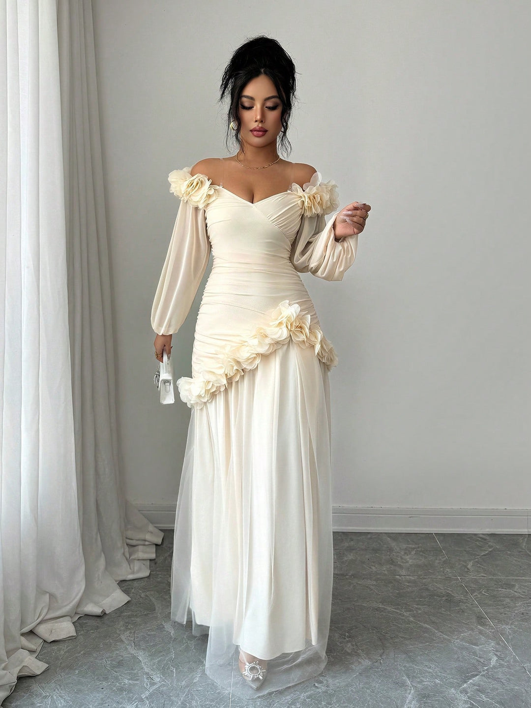 Rochie maxi SHEIN, portocaliu