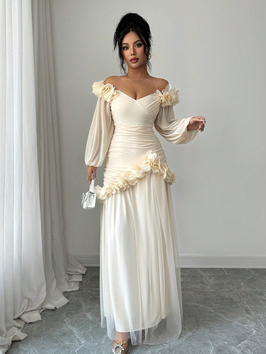 Rochie maxi SHEIN, portocaliu
