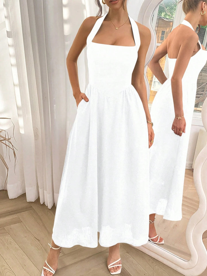 Rochie maxi SHEIN, alb