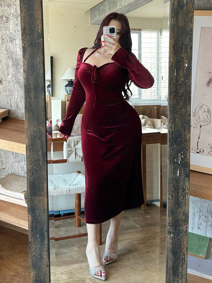 Rochie midi SHEIN, roșu