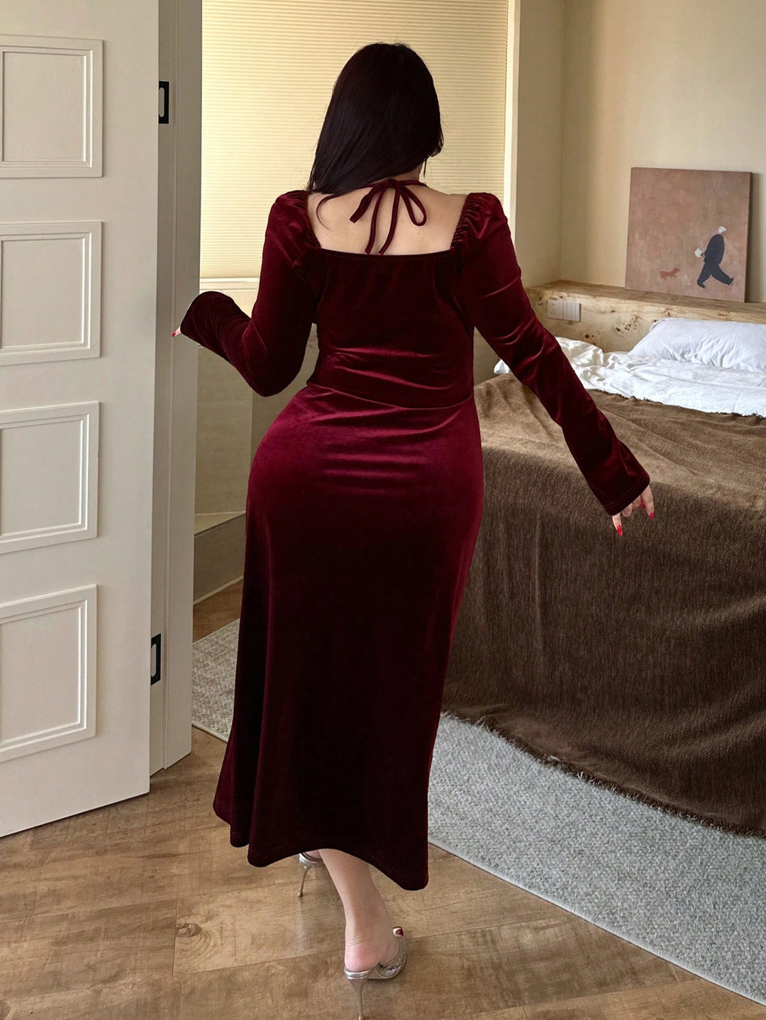 Rochie midi SHEIN, roșu