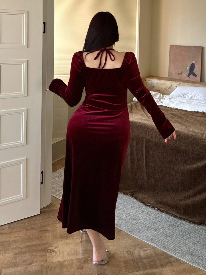Rochie midi SHEIN, roșu