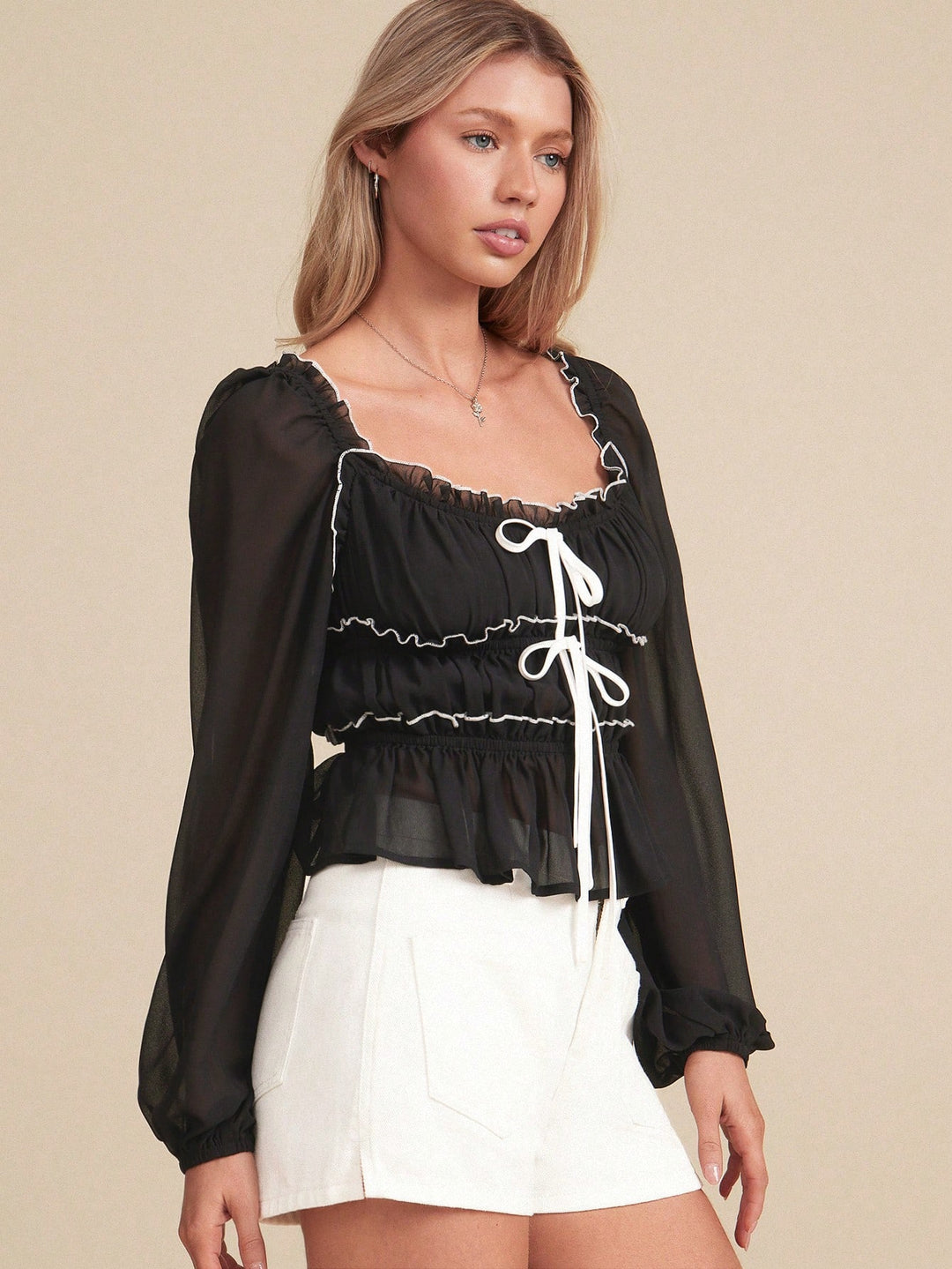 Top SHEIN, negru