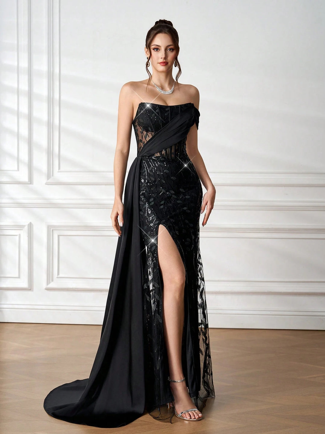 Rochie de ocazie SHEIN, negru