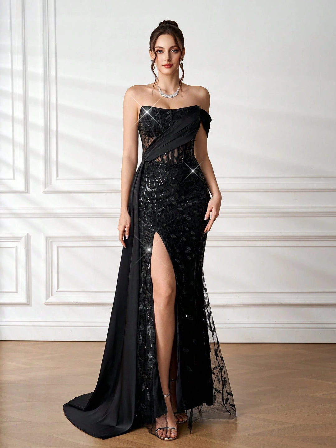 Rochie de ocazie SHEIN, negru