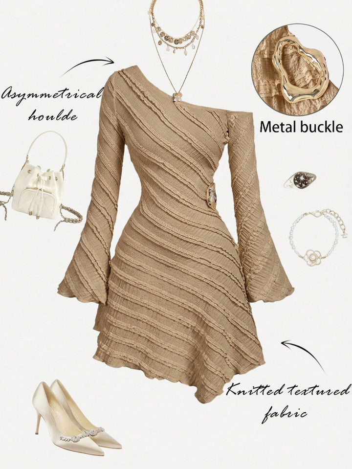Rochie scurtă SHEIN, kaki