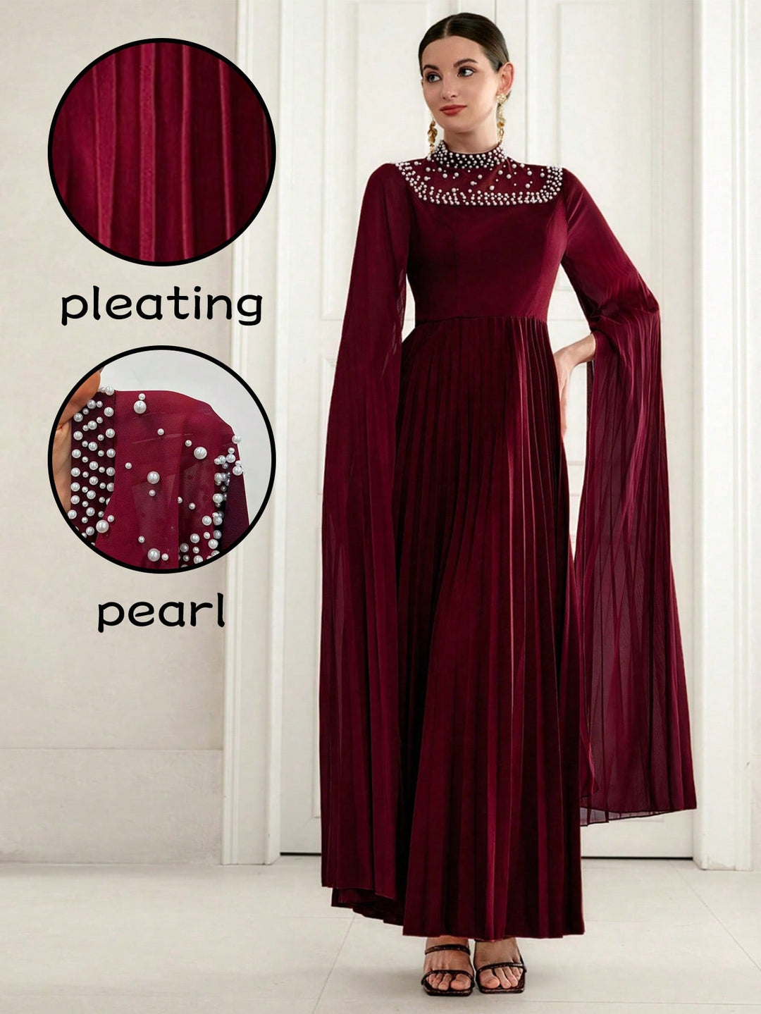 Rochie maxi SHEIN, vișiniu