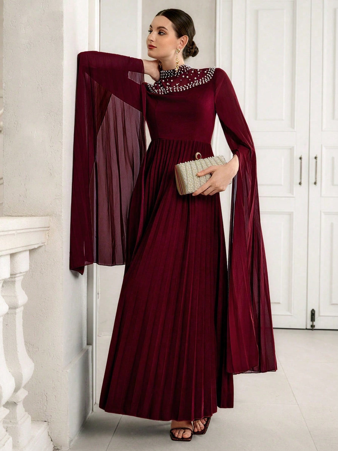 Rochie maxi SHEIN, vișiniu