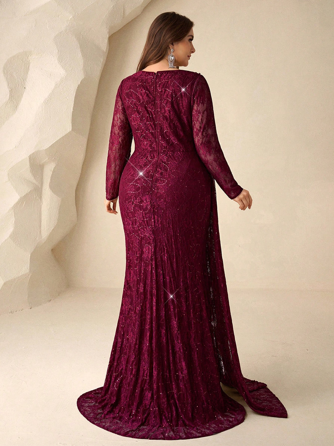 Rochie de ocazie SHEIN, vișiniu