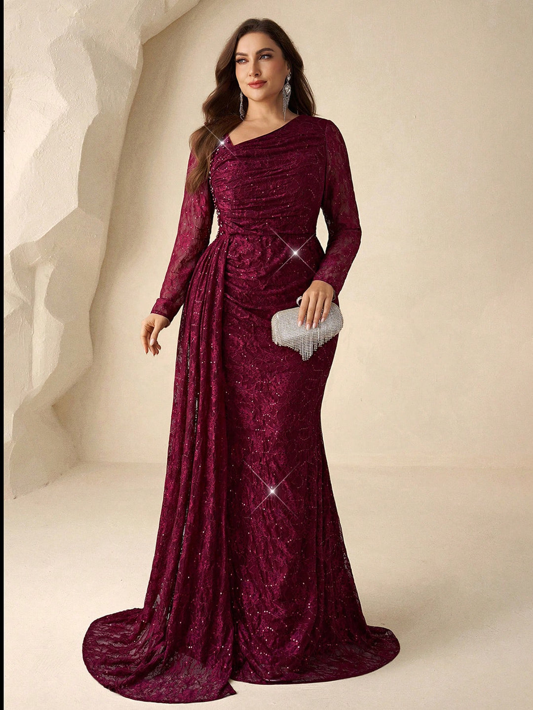 Rochie de ocazie SHEIN, vișiniu