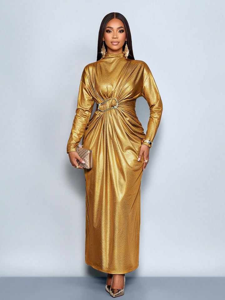 Rochie maxi SHEIN, auriu
