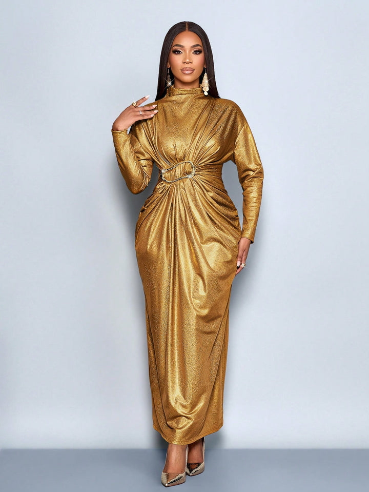 Rochie maxi SHEIN, auriu