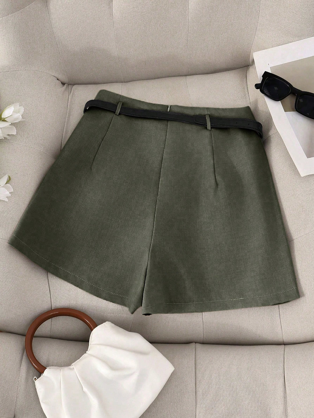 Fustă-pantalon SHEIN, verde