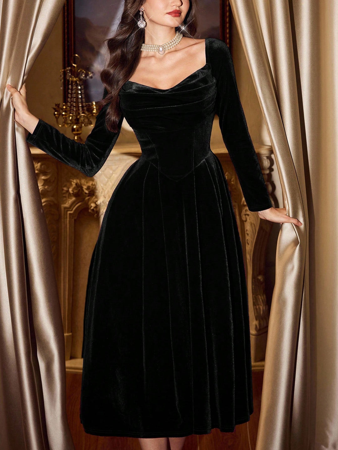 Rochie maxi SHEIN, negru