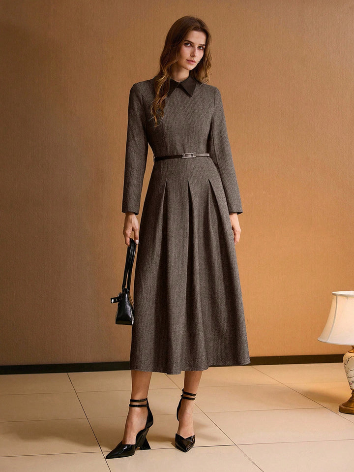 Rochie midi SHEIN, maro
