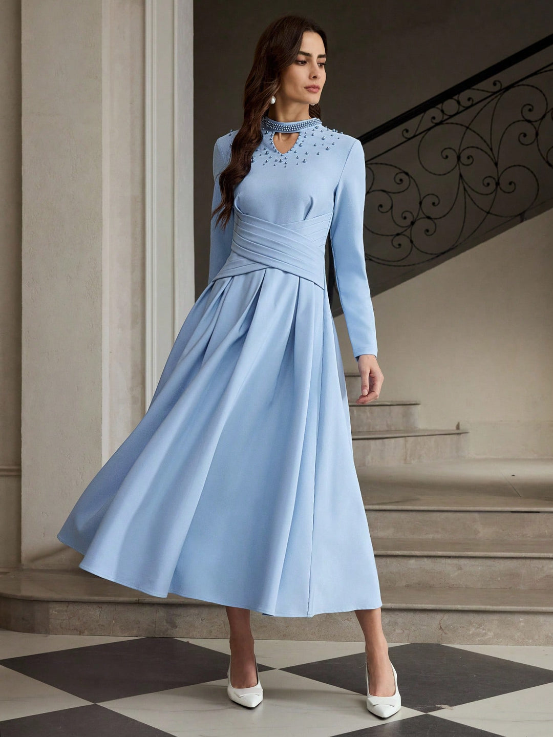 Rochie midi SHEIN, albastru
