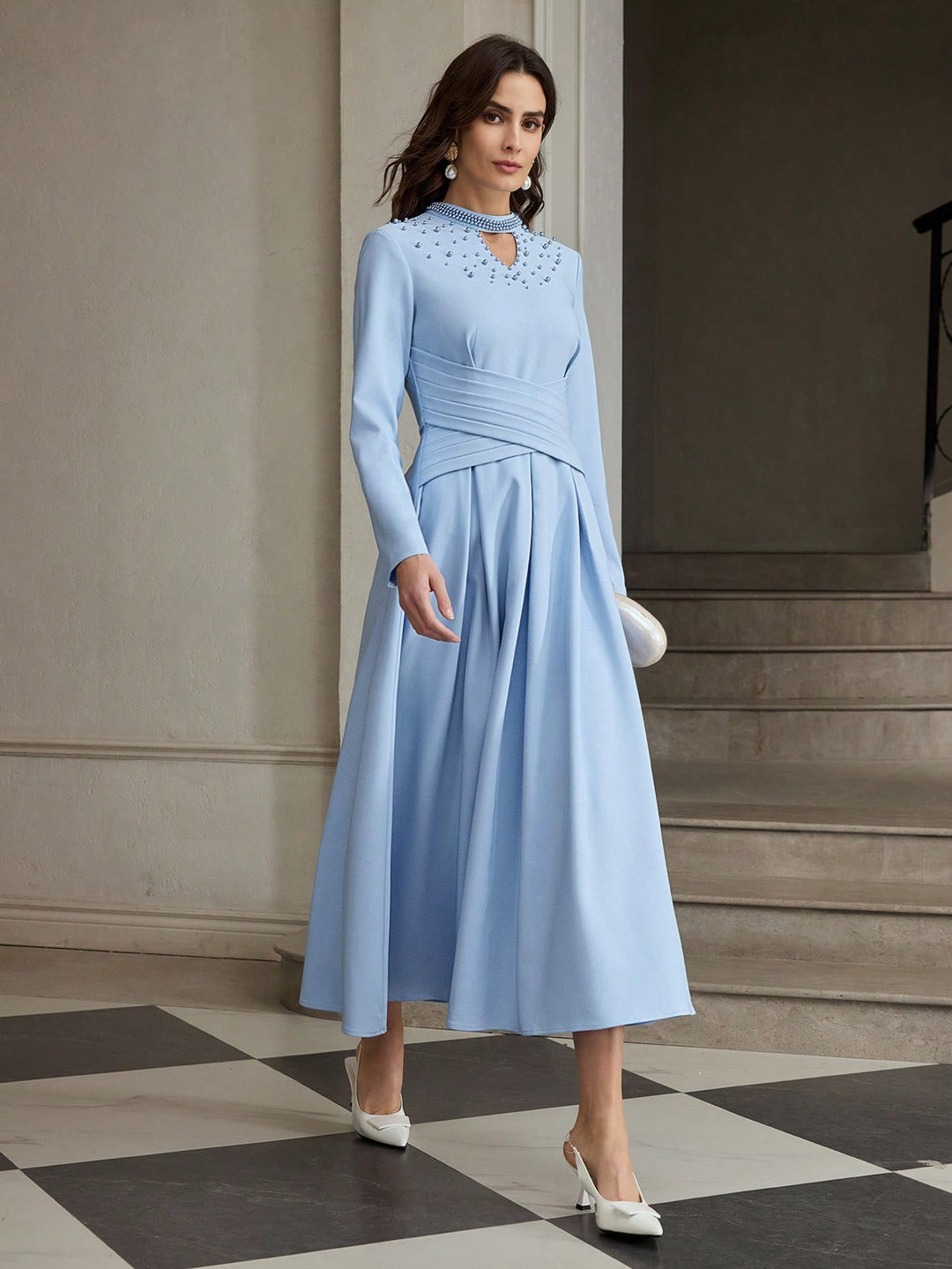 Rochie midi SHEIN, albastru