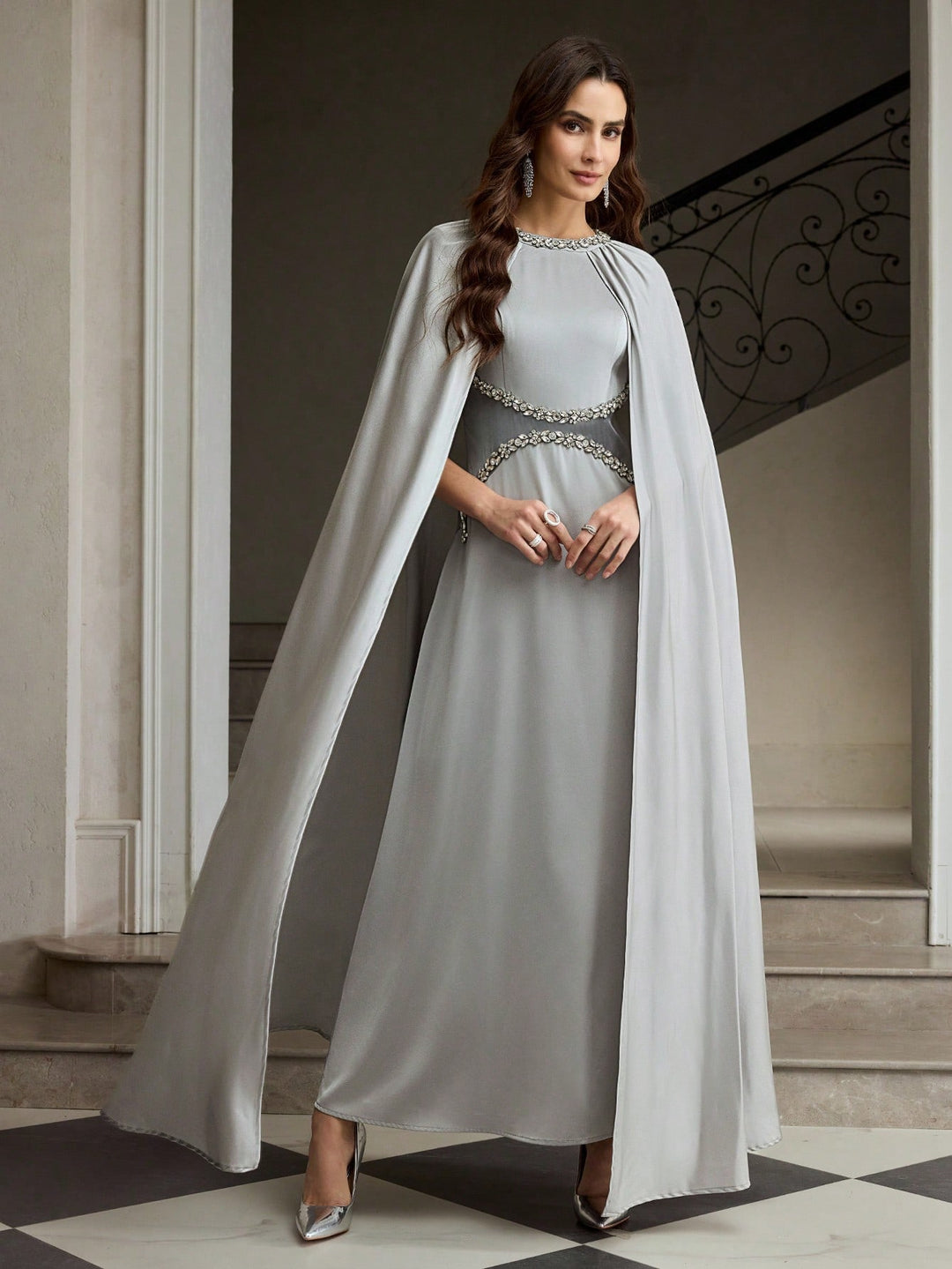 Rochie maxi SHEIN, gri