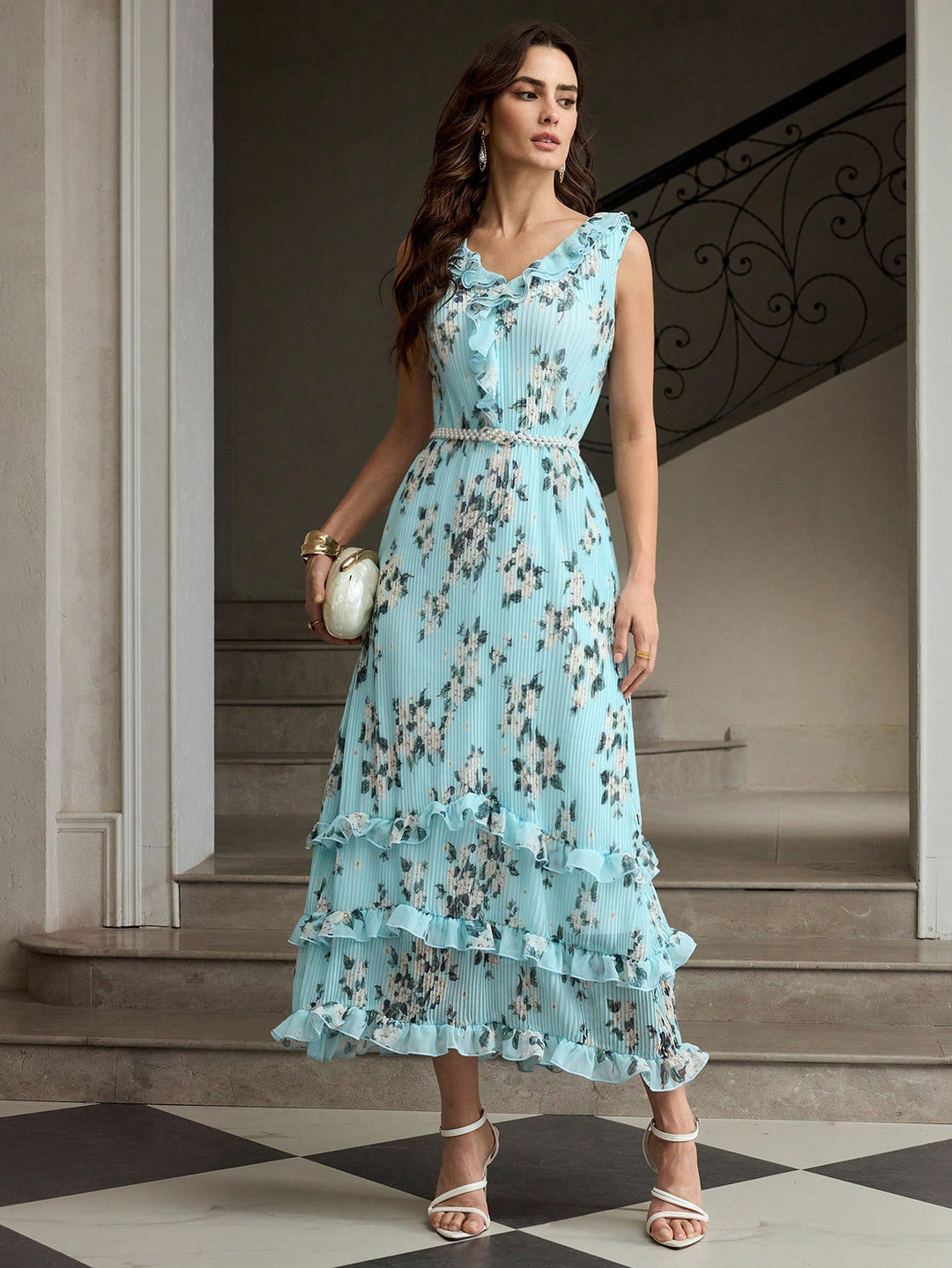 Rochie midi SHEIN, mix culori