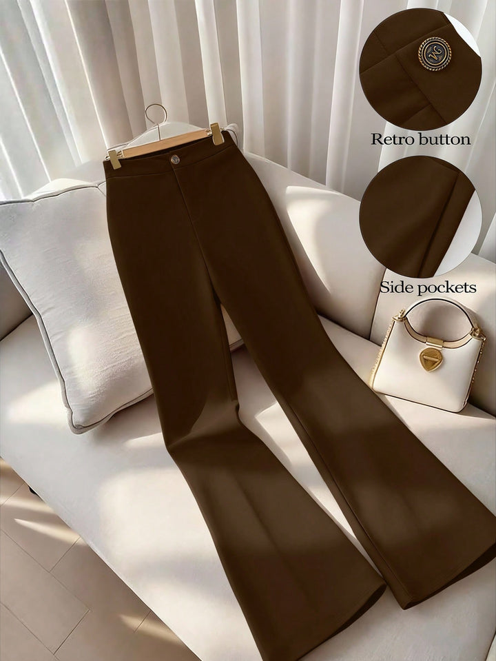 Pantaloni SHEIN, maro