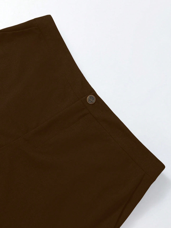 Pantaloni SHEIN, maro