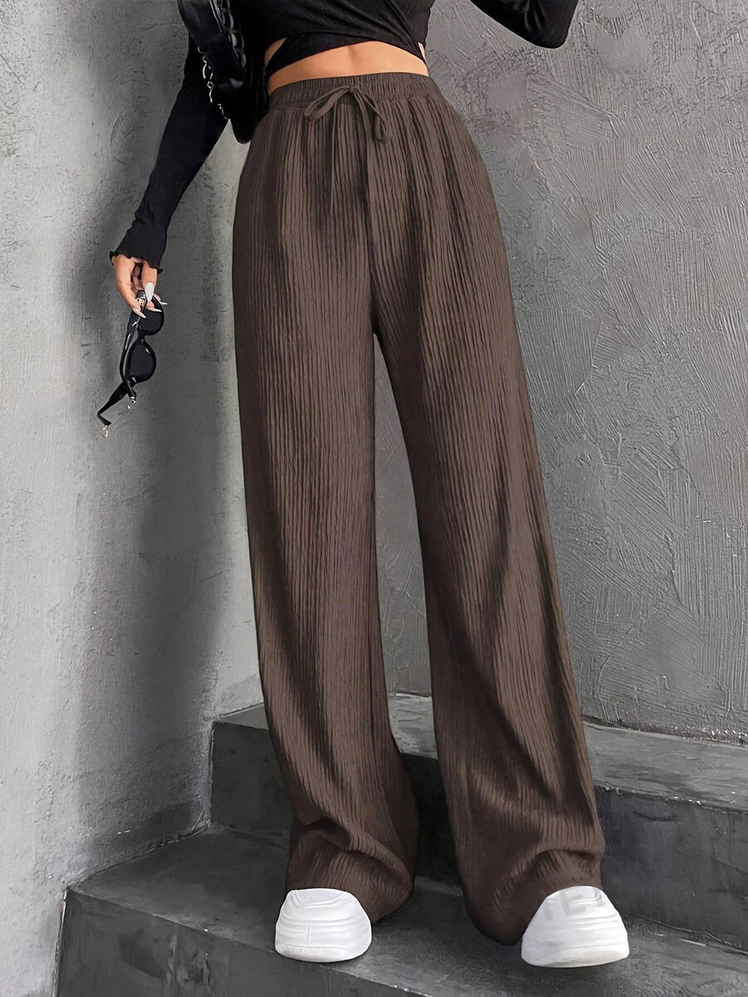 Pantaloni SHEIN, maro