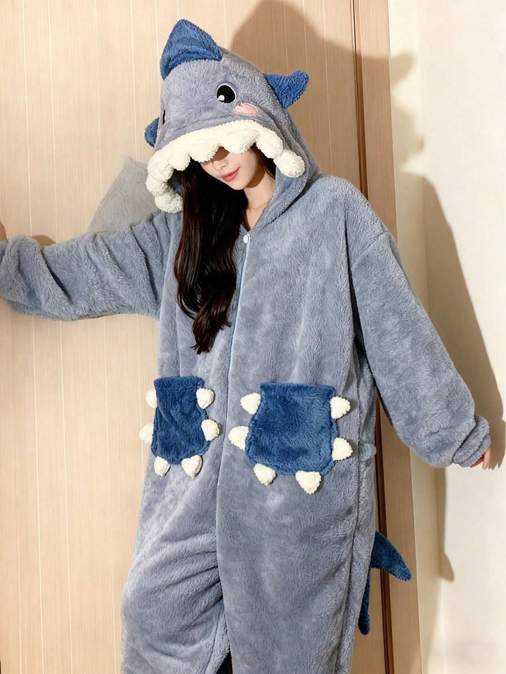 Salopetă de pijama SHEIN, albastru