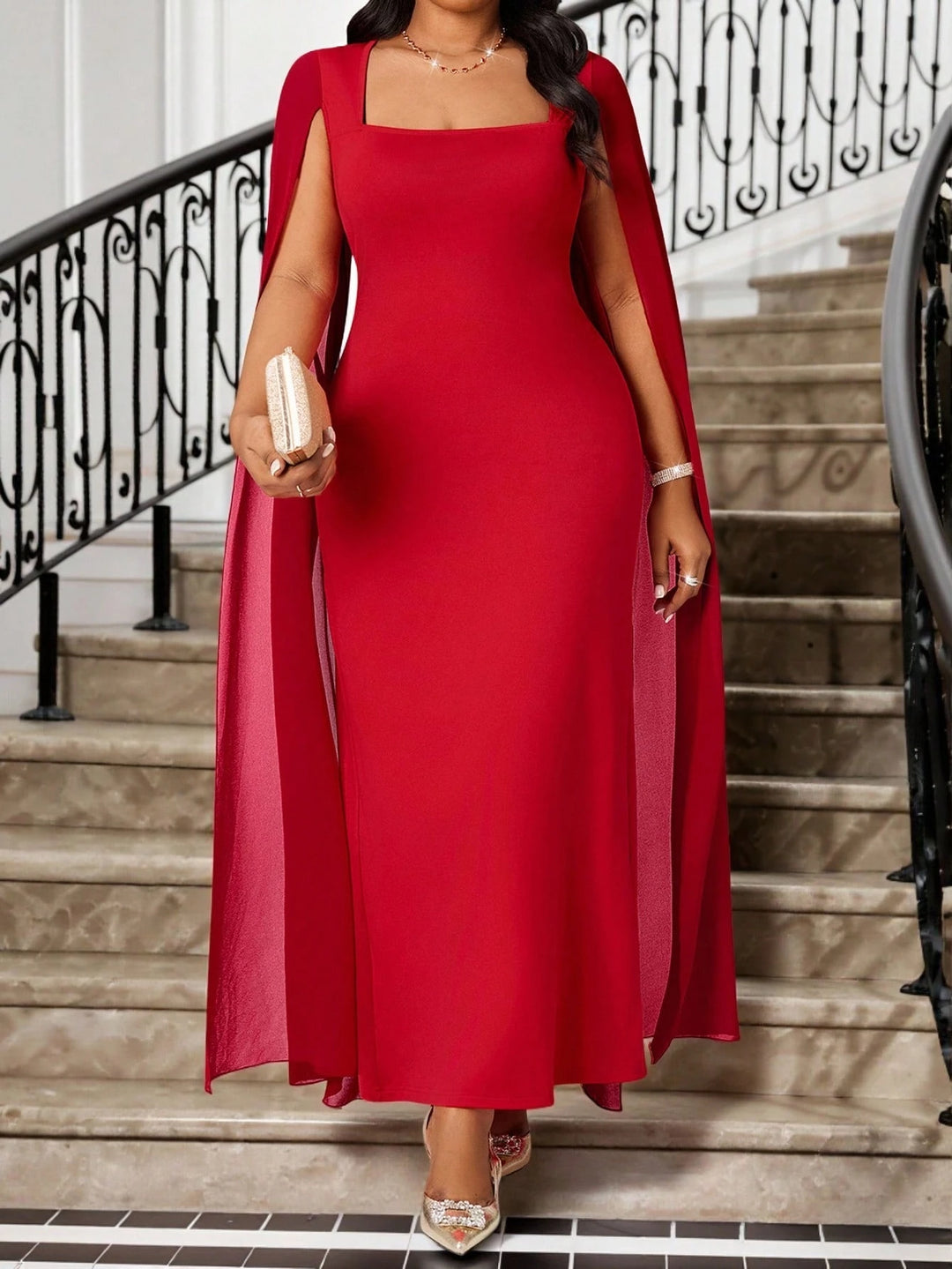 Rochie maxi SHEIN, roșu