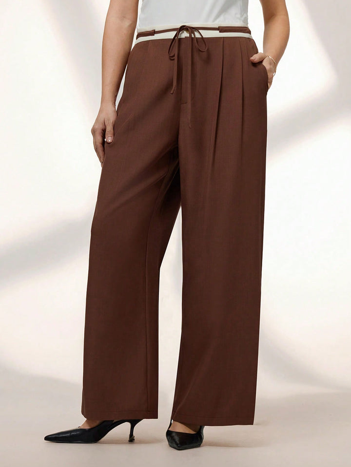 Pantaloni SHEIN, maro