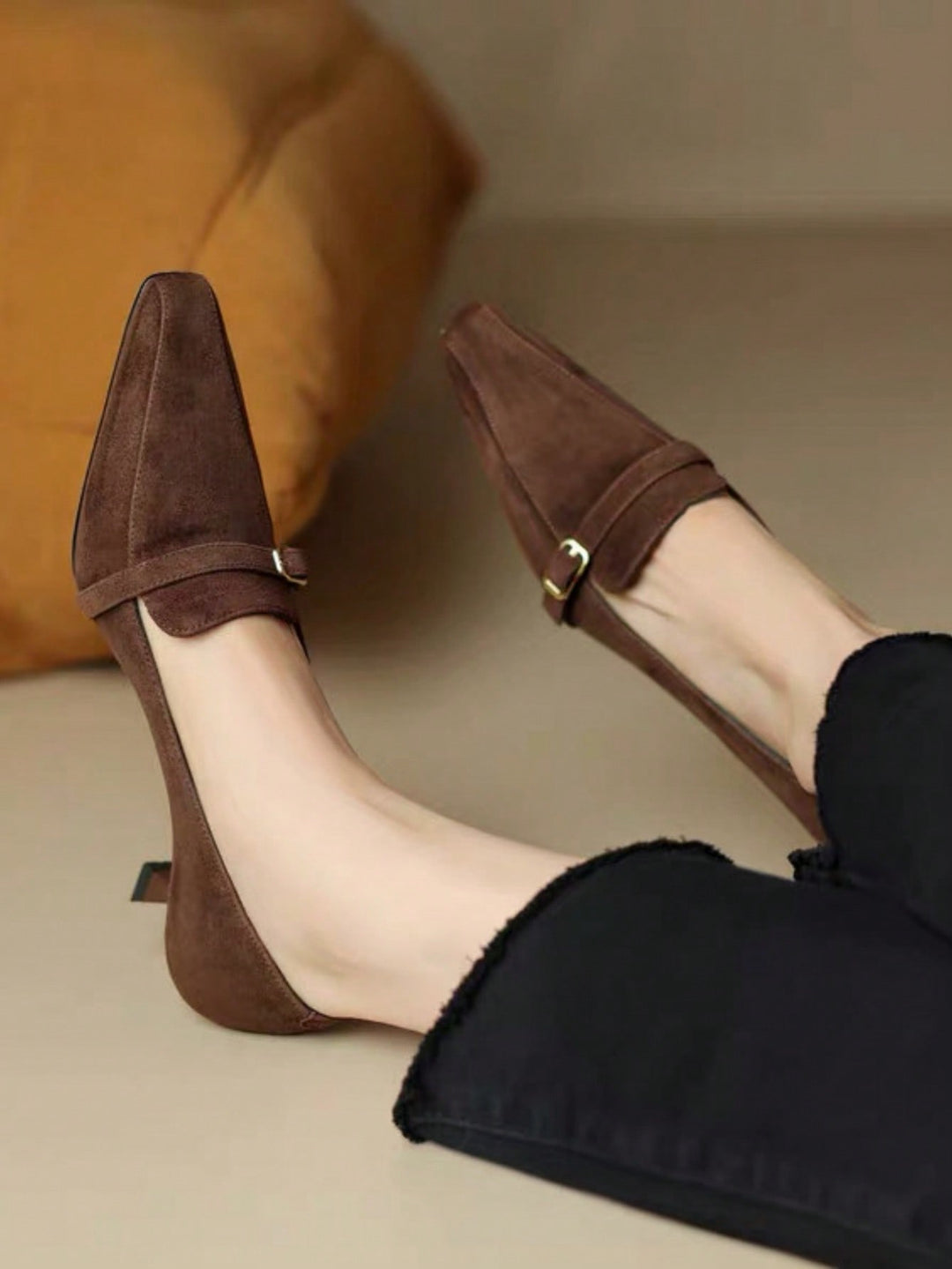 Pantofi cu toc SHEIN, maro