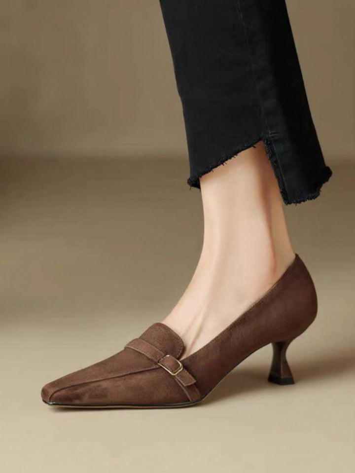 Pantofi cu toc SHEIN, maro