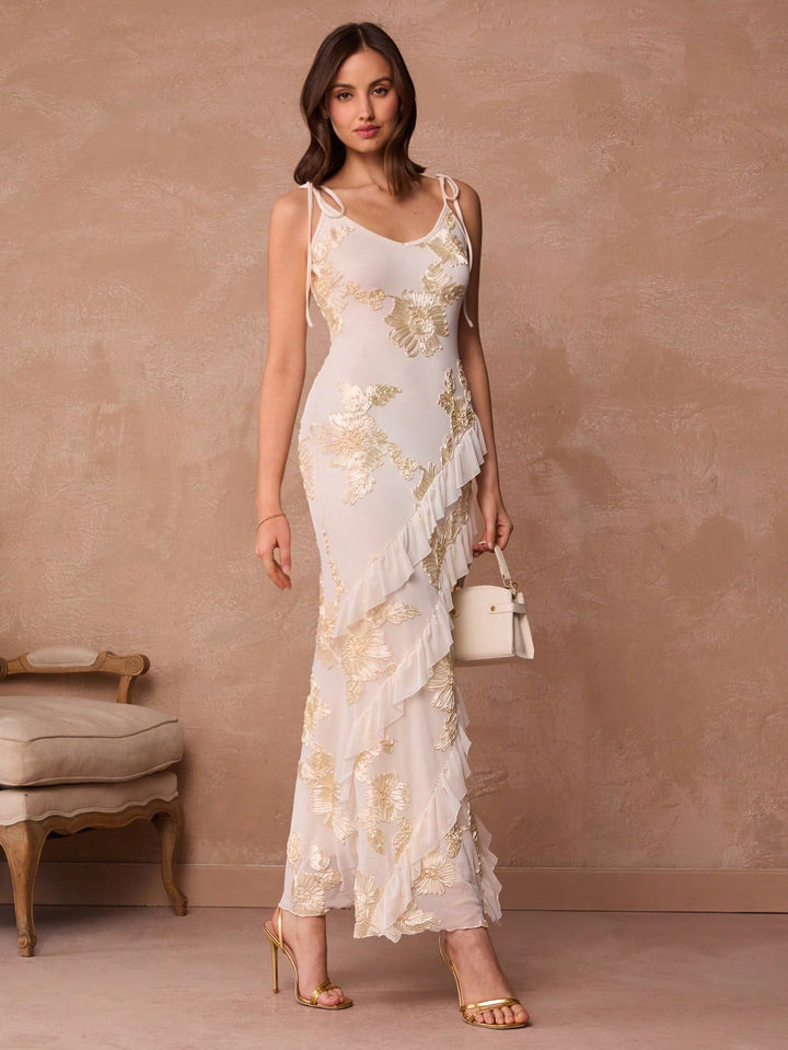 Rochie maxi SHEIN, bej
