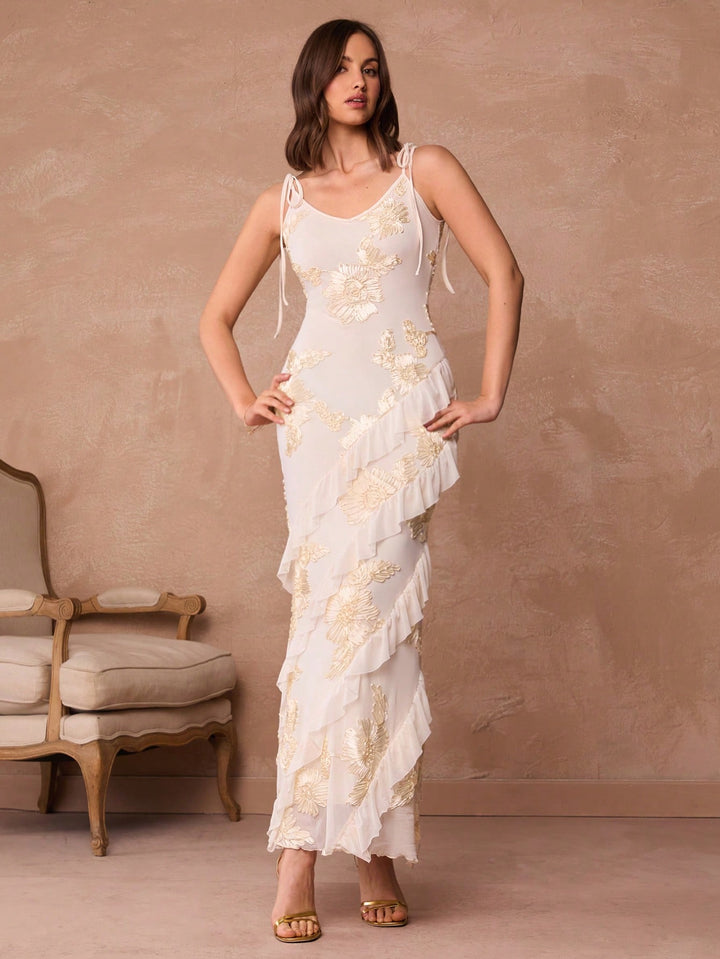Rochie maxi SHEIN, bej
