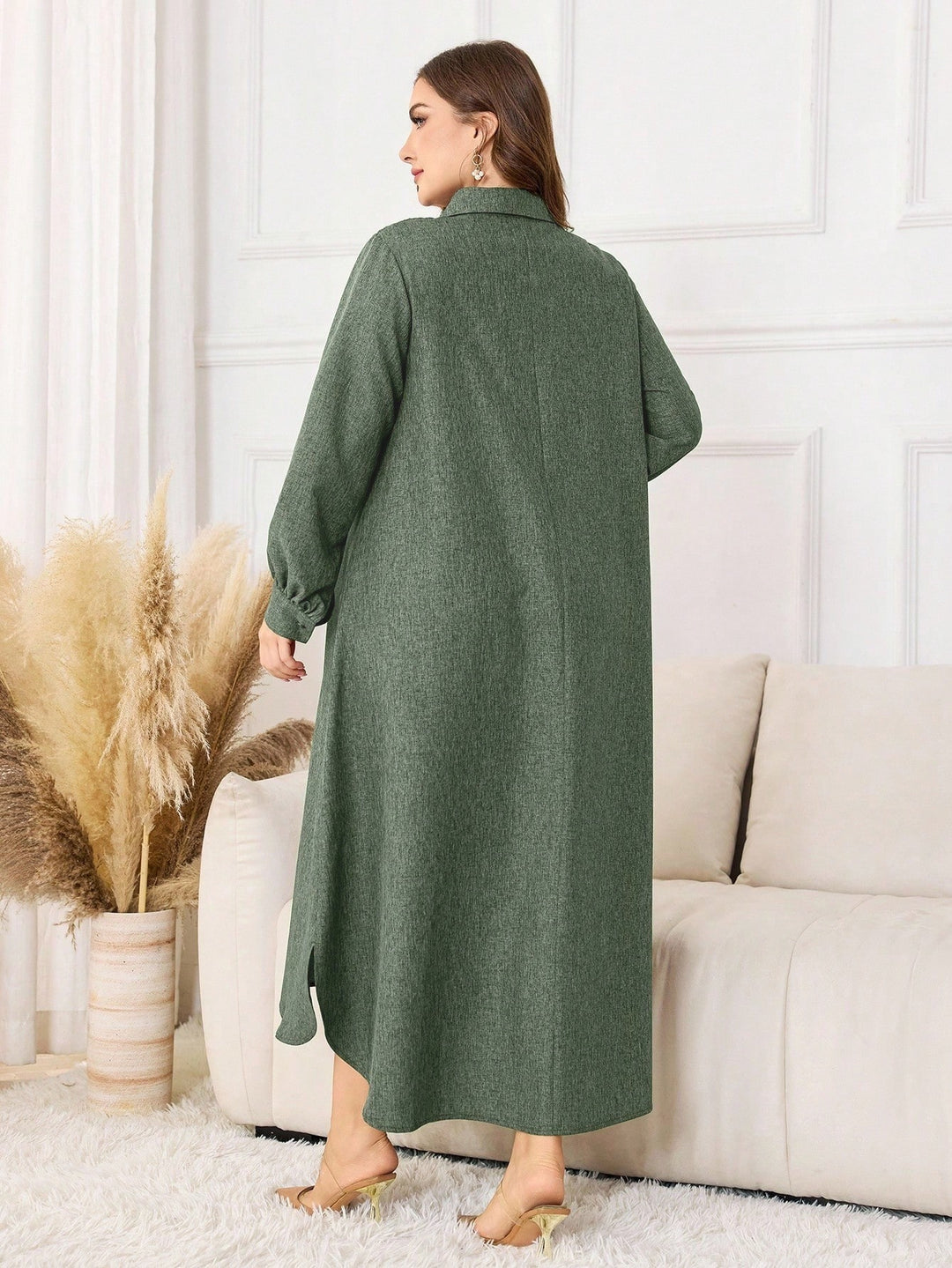 Rochie maxi SHEIN, verde