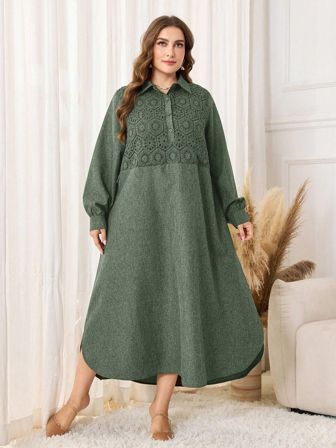 Rochie maxi SHEIN, verde