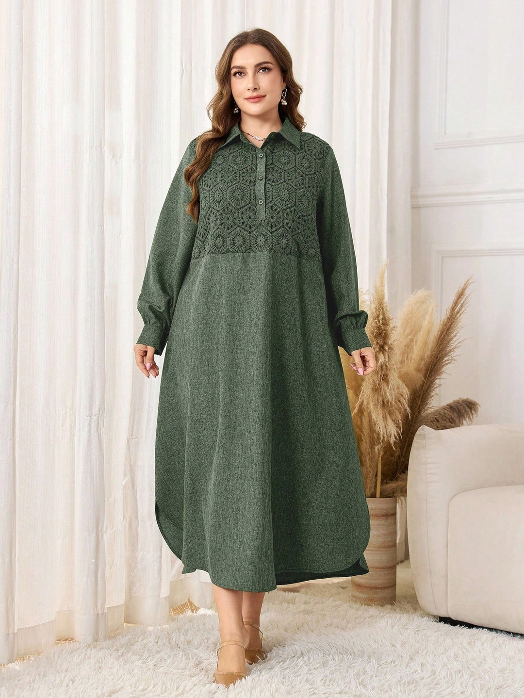 Rochie maxi SHEIN, verde