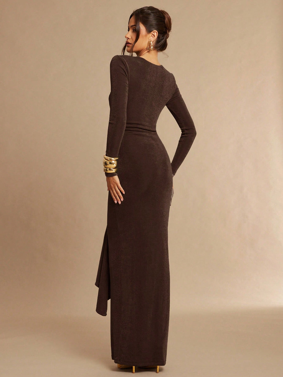 Rochie maxi SHEIN, maro